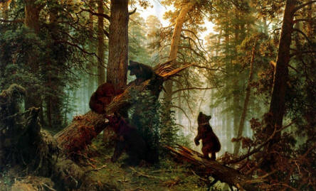 В. Шишкін. Ранок у сосновому лісі. Опис картини у віршах