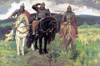 Ст. Васнецов. Богатирі. Три богатирі. Опис картини у віршах
